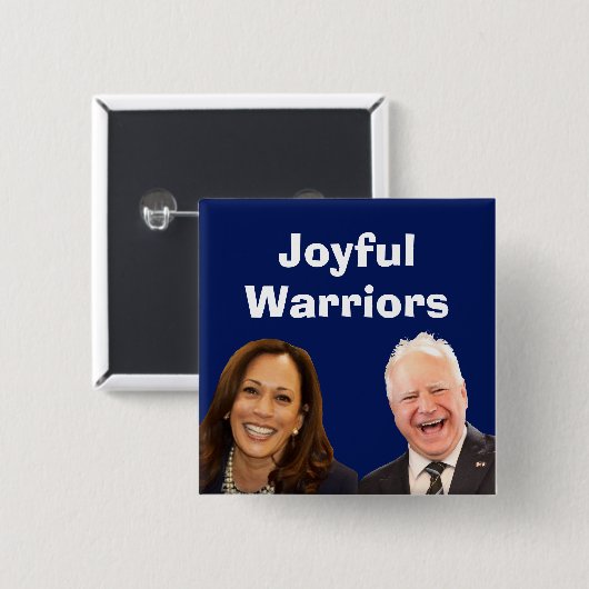 Joyful Warriors Harris und Walz Button (Vorne & Hinten)
