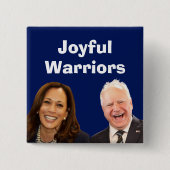 Joyful Warriors Harris und Walz Button (Vorderseite)