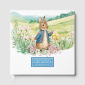 Joyful Watercolor Rabbit Baby Shooter Gästebuch (Vorderseite)