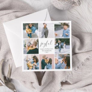 Joyful Weihnachts-Script Simple Foto Collage Feiertagskarte