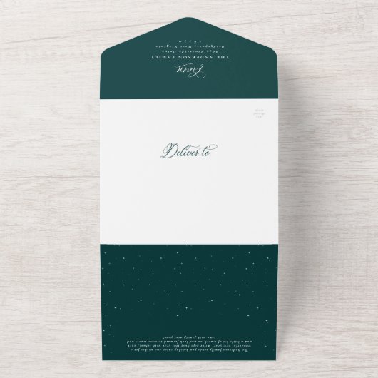 Joyful Weihnachtscollage Grün dreispurigen Urlaub All In One Einladung (Außenbereich)