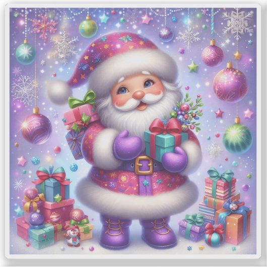 Joyful Weihnachtskleber Aufkleber (Vorderseite)