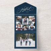 Joyful Weihnachtskollektion Marine dreifacher Urla All In One Einladung (Innen Boden)
