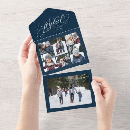 Joyful Weihnachtskollektion Marine dreifacher Urla All In One Einladung