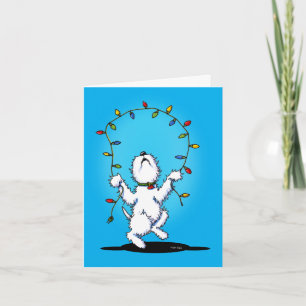 Joyful Westie Christmas Cards Feiertagskarte