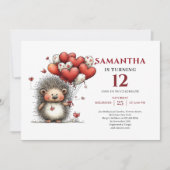 Joyful whimsical animals art kids birthday invite einladung (Vorderseite)