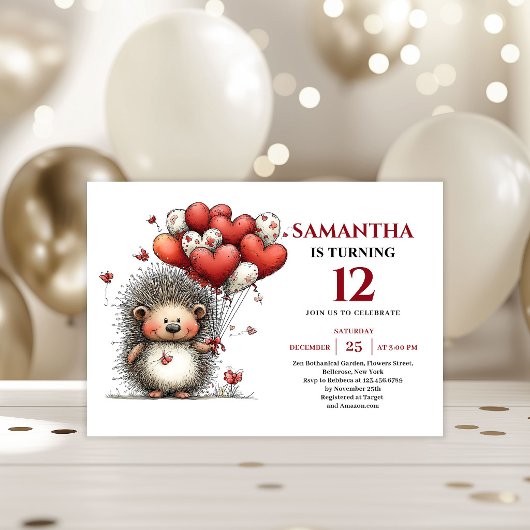 Joyful whimsical animals art kids birthday invite einladung