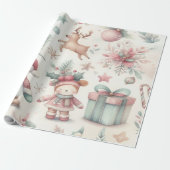 Joyful whimsical Weihnachtsbrille Geschenkpapier (Ungerollt)