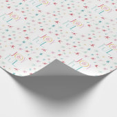 JOYFUL whimsisical star modern farbenfroh personal Geschenkpapier (Ecke)