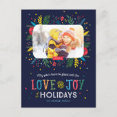 Joyful Whimsy Holiday Foto Postkarte (Vorderseite)