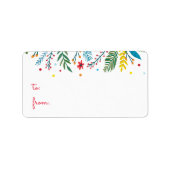 Joyful Whimsy Holiday Gift Tags Adressaufkleber (Vorne)