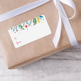 Joyful Whimsy Holiday Gift Tags Adressaufkleber