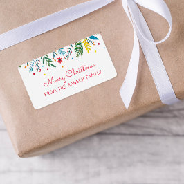 Joyful Whimsy Holiday Gift Tags Adressaufkleber