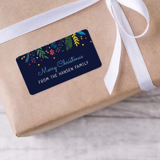Joyful Whimsy Holiday Gift Tags Adressaufkleber