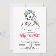 Joyful Whimsy Unicorn Baby Dusche