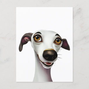 Joyful Whippet - Ein Cartoon Style Artwork Postkarte