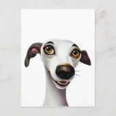 Joyful Whippet - Ein Cartoon Style Artwork Postkarte (Vorderseite)