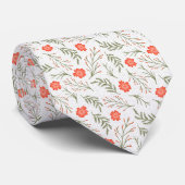 Joyful Winter Floral Pattern Holiday Neck Tie Krawatte (Gerollt)
