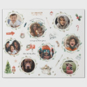 Joyful Winter Moments | Foto Weihnachten Geschenkpapier (Flach)