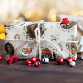 Joyful Winter Moments | Foto Weihnachten Geschenkpapier