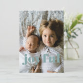 "Joyful" Winter Pinecones Ferienkarte (Stehend Vorderseite)