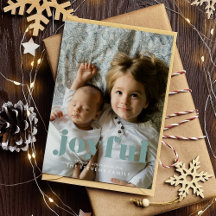 "Joyful" Winter Pinecones Ferienkarte