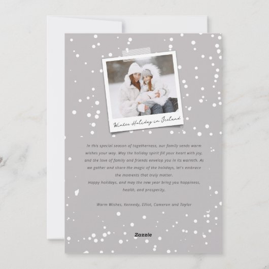 Joyful Wirbel White Script Weihnachten Klassisches (Rückseite)