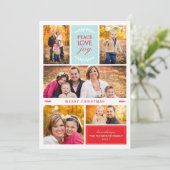 Joyful Wises Foto Holiday Card Feiertagskarte (Stehend Vorderseite)