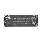 Joyful Wish | Chalkboard Holiday Rücksendeadresse (Vorne)