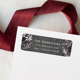 Joyful Wish | Chalkboard Holiday Rücksendeadresse