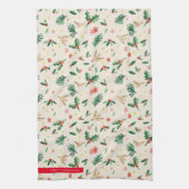 Joyful Woodland Bird Weihnachten Geschirrtuch (Vertikal)