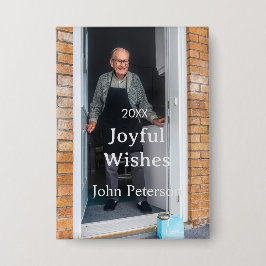 Joyful Wünsche hinzufügen Name Foto Mann Feiertage Button