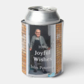 Joyful Wünsche hinzufügen Name Foto Mann Feiertage Dosenkühler (Kanne Vorderseite)