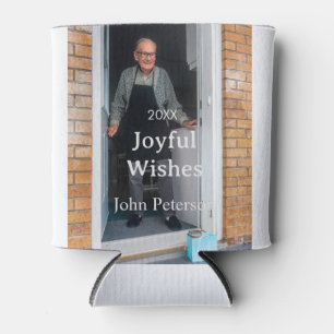 Joyful Wünsche hinzufügen Name Foto Mann Feiertage Dosenkühler