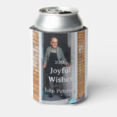 Joyful Wünsche hinzufügen Name Foto Mann Feiertage Dosenkühler (Kanne Rückseite)