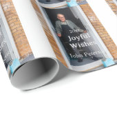 Joyful Wünsche hinzufügen Name Foto Mann Feiertage Geschenkpapier (Rolleneckpunkt)