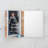 Joyful Wünsche hinzufügen Name Foto Mann Feiertage Karte (Innenseite)