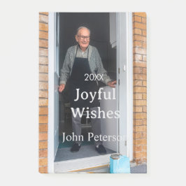 Joyful Wünsche hinzufügen Name Foto Mann Feiertage Post-it Klebezettel