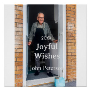 Joyful Wünsche hinzufügen Name Foto Mann Feiertage Poster