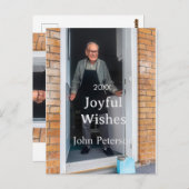 Joyful Wünsche hinzufügen Name Foto Mann Feiertage Postkarte (Vorne/Hinten)