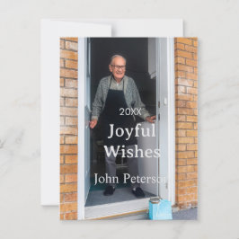 Joyful Wünsche hinzufügen Name Foto Mann Feiertage Postkarte