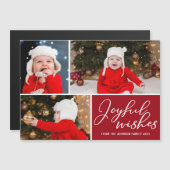 Joyful wünscht Festivals Weihnachten 3 Foto Magnet (Vorne/Hinten)