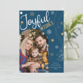 Joyful wünscht Moderne Weihnachten 5 Foto Collage (Stehend Vorderseite)