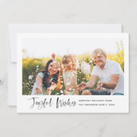Joyful wünscht Modernes Script Minimales Foto