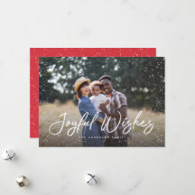 Joyful wünscht Script Snow Foto Weihnachten