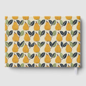 Joyful Yellow Botanical Pear Motive Gästebuch (Rückseite)