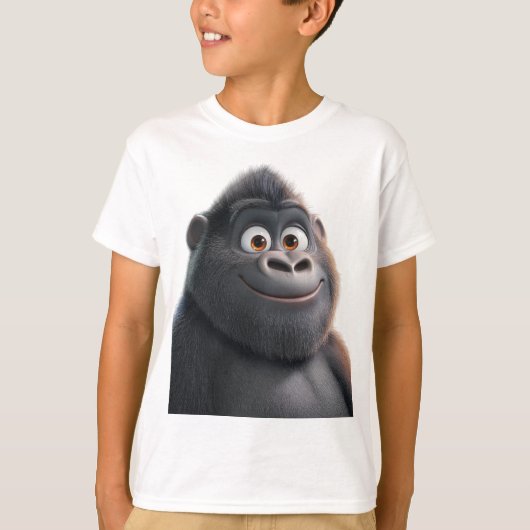 Joyful Young Gorilla mit einem glücklichen Lächeln T-Shirt (Vorderseite)