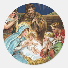 "Joyful Yuletide" Weihnachtsfeiern Runder Aufkleber