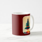 Joyfull Christmas Tree Geometric Künstlerisch Desi Kaffeetasse (VorderseiteRechts)