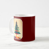 Joyfull Christmas Tree Geometric Künstlerisch Desi Kaffeetasse (Vorderseite Links)